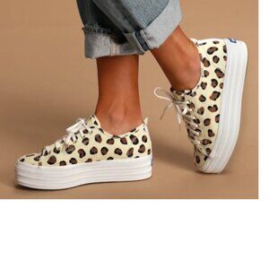 EUC KEDS Triple Decker Platform Pure White Cheetah WF63042 sneaker (9) KICKS